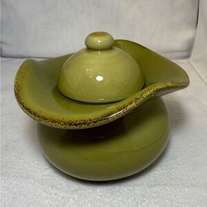 Southern Living At Home Toscana Collection Avocado Green Pottery Jar With Lid
